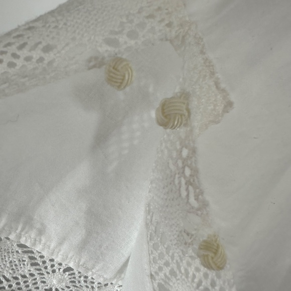 NWT Lane Bryant White Cotton V Neck Blouse Pom Pom Tunic Boho 18/20 - Picture 6 of 14